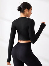 Round Neck Long Sleeve Active T-Shirt OutfitFlow